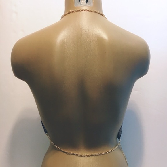 ⬇️ NWOT Sexy Chain Metal Mesh Going Out Clubbing Top - Picture 5 of 7
